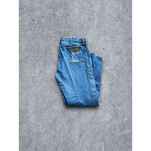 Wrangler Other - Wrangler 13MWZGK Light Wash Baggy Straight Leg Denim Jeans Mid Rise Y2K 36X31.5